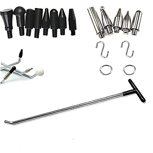 Hail Damage Repair Houshan Paintless Dent Repair Tools Kit - 16PC Dent Removal Rods With Awl Heads For Car Hail Damage & Door Dings PDR Tools Set
