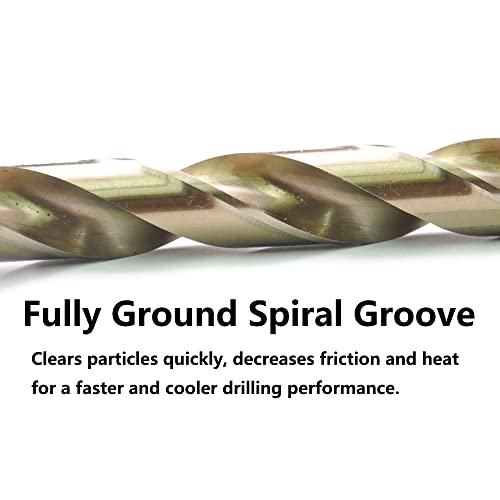 Valyriantool 1/4" Cobalt Drill Bits(20Pcs), M35 Hssco High Speed Steel Jobber Length Twist Drill Bit Set For Hardened Metal, Stainless Steel, Cast Iron, Plastic And Wood #TOP4