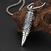 Bijoux Acier Inoxydable ,Collier pendentif balle pour homme, collier pendentif balle en argent sterling S925 vintage, argent, pendentif + chaîne 70 cm #4