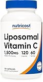Nutricost Liposomal Vitamin C (1500mg) 120 Vegan Capsules - GMO-Free, Gluten-Free, 60 Servings