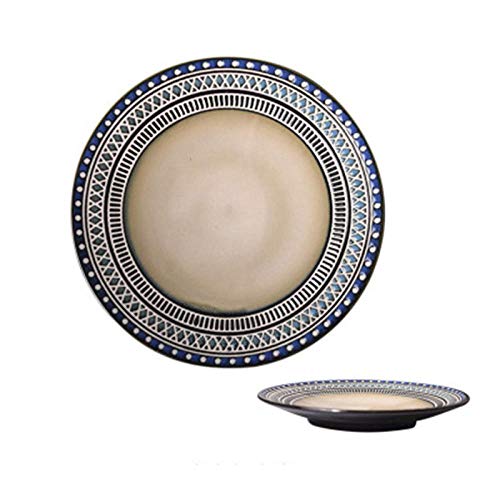 Piatto da Cena Piatto in Ceramica Piatto Quadrato Originalità Piatto Rotondo Bistecca per La Casa Piatti da Dessert in Stile Occidentale Disco da Dess
