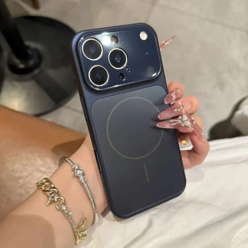 Coque verre dépoli iPhone 16 Pro Max anti-traces avec charge magnétique