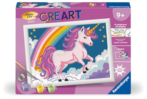CreArt Kids 18x24cm Licorne Néon Kit de peinture par numéros Numéro d'Art Dès 25904 Ravensburger - vue 9