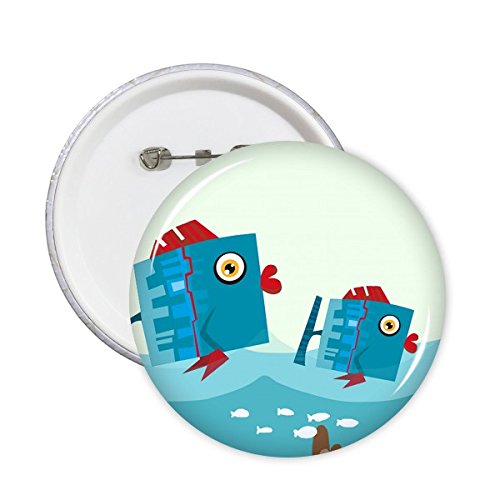 Badge Poissons Zodiaque DIYthinker en taille L pour customisation