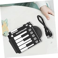 QUMIIRITY 1 Ensemble Piano Noir Abs Clavier Piano Abs Roll-Up Musique Piano Clavier Pianos – Image 4