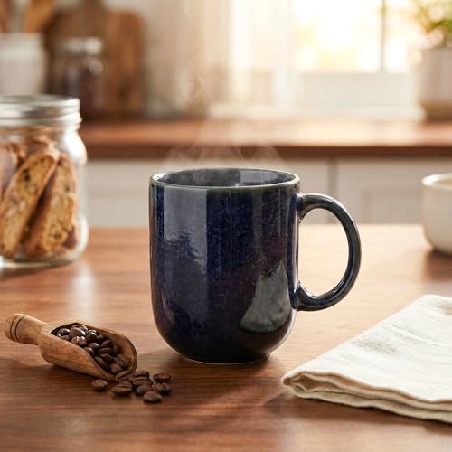 Image of The Earth Store Galaxy Blue Cylus Coffee Mug - 320ML Ceramic Coffee Mugs Set of 2 | Microwave & Dishwasher Safe Mugs for Gift | Home | Office | Restaurant | Daily Use Tea Mug