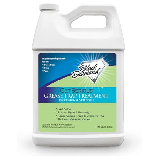 Black Diamond Stoneworks GET SERIOUS Grease Trap Treatment Commercial Enzyme Drain Opener, Cleaner, Odor Control, Trap Cleaning and Maintenance.