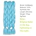 AISI BEAUTY Glow in the Dark Braiding Hair Extensions for Afro American Women 3Pcs Synthetic Shining Hair Kanekalon Braiding Hair for Cosplay Halloween 24 Inch (Mint Blue)