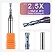 SpeTool 1/8 Inch Downcut CNC Router Bits 1/4 Inch Shank with Extra Long Life Coating, Carbide Spiral Down Cut End Mill Slot Cutting Router Bit for Woodworking