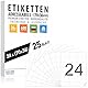 Adressaufkleber 70x36mm (600 Stück - 25 Blatt) Selbstklebend und bedruckbar (24 pro DIN A4 Bogen) mit Inkjet- und Laserdrucker Aufkleber, Drucker Etiketten - MADE IN GERMANY