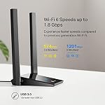TP-Link AX1800 WiFi 6 USB Adapter for Desktop PC (Archer TX20U Plus) - Wireless Network Adapter with 2.4GHz, 5GHz, High Gain Dual Band 5dBi Antenna, WPA3, Supports Windows 11/10