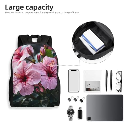 Mochila impermeable unisex con diseño floral para senderismo miniatura 6