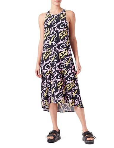Vestido largo Emporio Armani cover-up de playa de mujer con estampado de logo