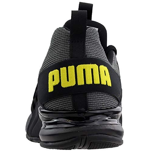 Image of PUMA Men's Axelion Ultra All-Sport Athletic Shoe, Charcoal Grey Bright Yellow, 11 AU