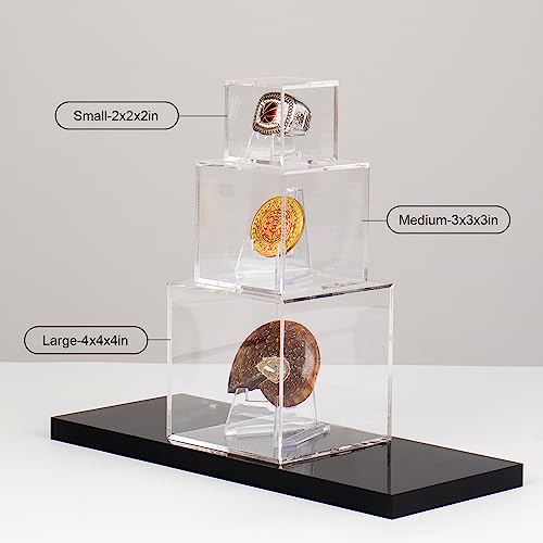 Kcgani Clear Acrylic Souvenir Collectables Display Case Holder Box, Acrylic Easel Display Stand Box And Stand Holder For Watches Capsules Challenge Medals Chips Photo Crystal Carvings Display #TOP4