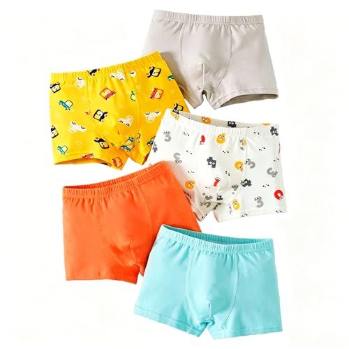 Image of Boxer Boys Briefs Underwear Kids Cotton Shorts Underpants Size Years Pack of 5