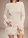 YiJIAP Women Knit Sweater Dress Long Sleeve Knitted Dress,Fashionable Autumn,Spring,Vacation(Medium) Beige