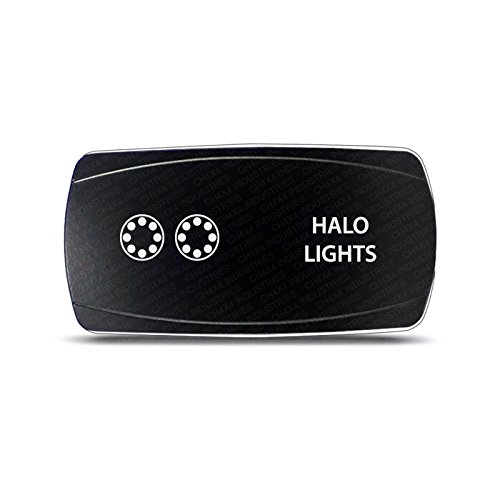 CH4X4 Rocker Switch Halo Lights Symbol - Horizontal - Red Led