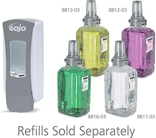 Image of GOJO ADX-12 Push-Style Foam Hand Soap Dispenser, Gray, for 1250 mL GOJO ADX-12 Foam Hand Soap Refills (Pack of 1) - 8884-06