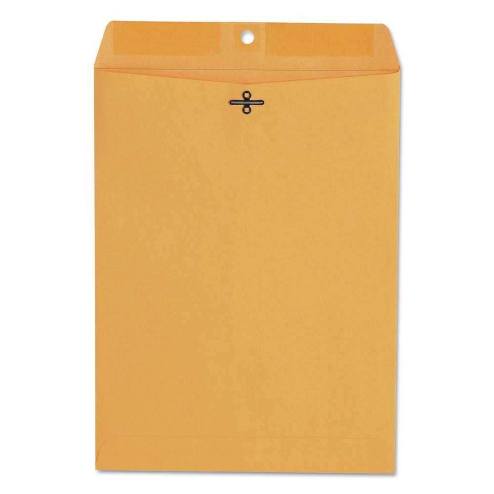 Universal 35264 Kraft Clasp Envelope, Center Seam, 28lb, 9 x 12, Brown Kraft, 100/Box