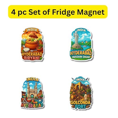 Image of Regalo Casila Hyderabad India Gift Fridge Magnet Set for Food Lovers Culture Enthusiasts and Travel Collectors