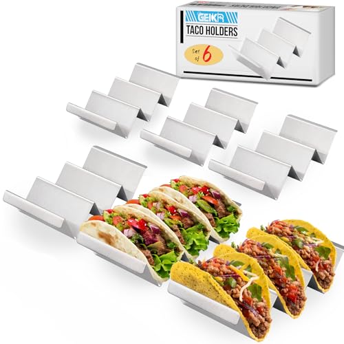 GEIKR Stainless Steel Taco Holders Set of 6