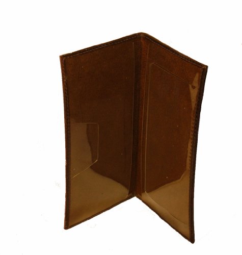 Real Leather Check Book Cover, Two Hummingbirds And Flower Patterns Embossed On Both Side With Different Color(S). (Green) #TOP4