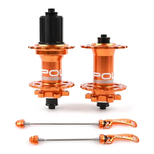 POLSO MH-019 MTB 32H Bike hub & QR (Orange hub & QR)