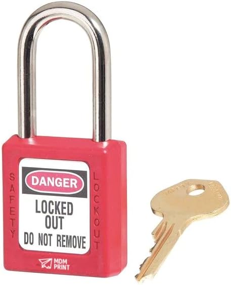 Lockout Padlock, KA, Red, 1-3/4"H