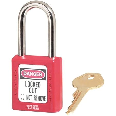 Lockout Padlock, KA, Red, 1-3/4"H