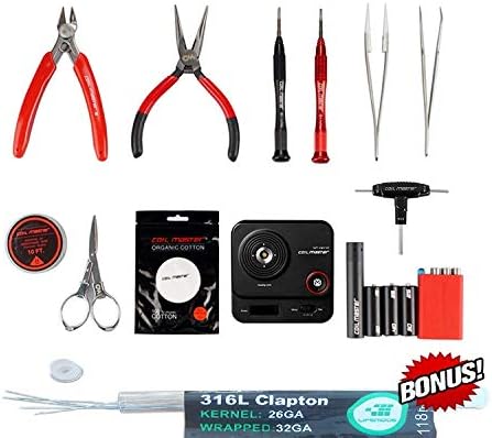 Coil Master 100% Authentic DIY KIT V3 Tool Set with Latest Coil Jig (V4) / Newly Updated 521 Tab Mini V2 ohm Reader/Tweezers/Heat Resistant Wire Newest Tool Kit, Exclusive LifeMods Bundle Edition!