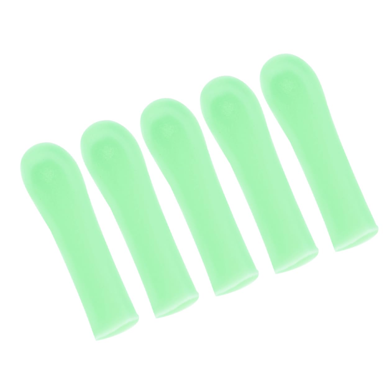 Ipetboom 5Pcs Silicone Ear Wax Removal Tips Ear Spoon Sleeves for Ear Safe Green Ear Picker Covers for Adults for Ear Massage and Maintenance