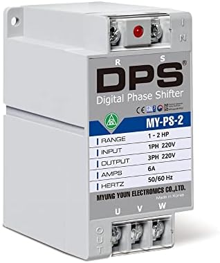 Single Phase to 3 Phase Converter, My-PS-2 Model, Suitable for 1HP(0.75Kw) 3 Amp 200-240V 3 Phase Motor, Only for One Motor Should One DPS Be Used, Input/Output 200V-240V, Digital Type