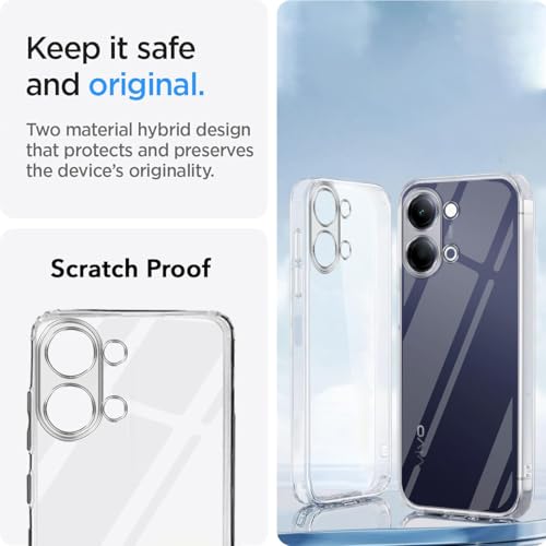 Image of Jkobi Silicone Back Cover Case for Vivo Y11 | Vivo Y21 5G (Clear Shockproof Case with Camera Protection | Soft and Flexible | Transparent)