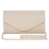 BAIGIO Pochette élégante pour femme, sac de soirée, sac de mariée avec chaîne amovible, sac à main formel pour mariage, fête et soirée