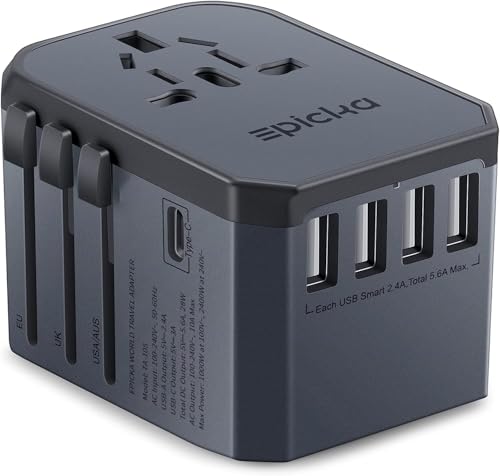 EPICKA Universal Travel Adapter TA-105 Space Grey