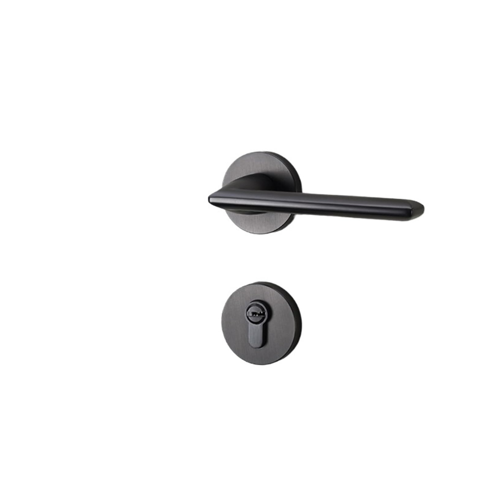 NYRXRYTCA Indoor zinc Alloy Silent Split Lock Bedroom Wooden Door Door Handle Villa Mechanical Handle Lock(D31 S971 jazz gray)