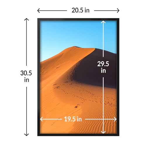 LaVie Home 20x30 Picture Frame for Wall Display, 20x30 Black Picture Frame with HD Plexiglas, 20 x 30 Poster Frame 1 Pack, Display Frame for Vertical or Horizontal, Classic Collection
