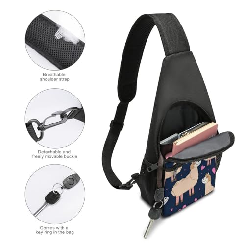 Bolso bandolera blanco con diseño corazón para viaje miniatura 4