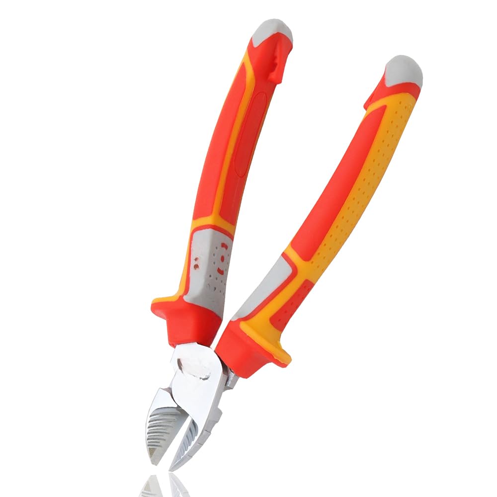 Pinze da Taglio Pinze a becchi mezzotondi Utensili manuali Hardware for elettricisti Professionali(Big Head Plier 7inch)
