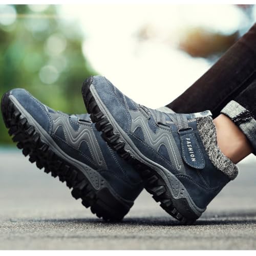 Men Winter Snow Boots Water Resistant Warm Fur Lined Anti Slip Work Ankle Shoes Casual Lightweight Hiking Outdoor Trekking Boot2