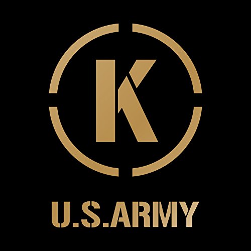 Autocollant militaire K doré en vinyle haute performance durable