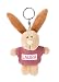NICI 44633 Laura - Portachiavi a forma di coniglietto con maglietta, 10 cm, colore: Beige
