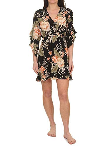 Billabong Love Light Womens Dress Small Black Floral