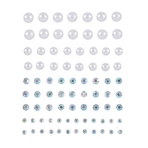 Zoestar Crystal Eye Jewels Breast Gems Festival Rave Stickers Set for Women (Style 3)