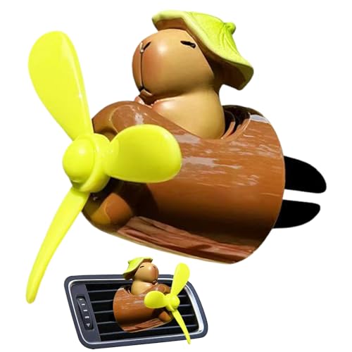 車用アロマディフューザー | カピバラパイロット型 エアコン吹き出し口フレグランスディフューザー - セダン トラック トレーラー用の車内装飾芳香剤