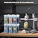 YOOPAI Filament Aufbewahrungsbox - 6 Pack Filament Container für 3D Druck Filament Versiegelung und Schutz - Tragbare Aufbewahrung mit Trockenmittel&Etiketten, wasser- und staubdicht 4.0L