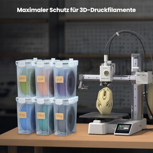 Filament Aufbewahrungsbox - 4 Pack Filament Container für 3D Druck Filament