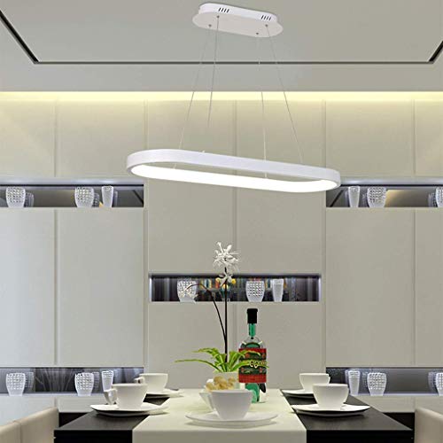 Lustre rond à intensité variable et hauteur ajustable avec technologie LED moderne
