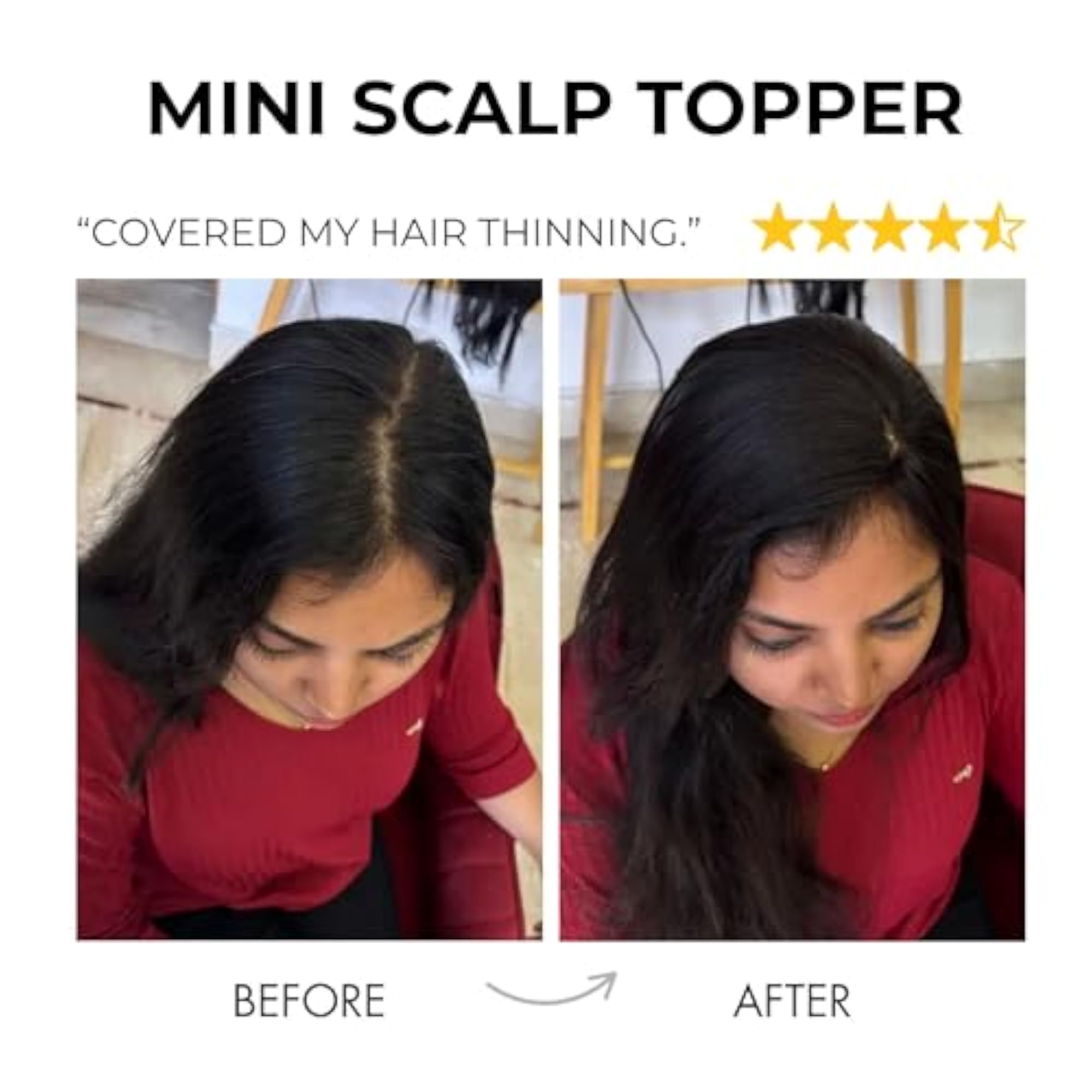Mini Scalp Topper - 2x3 Silk Base Topper
